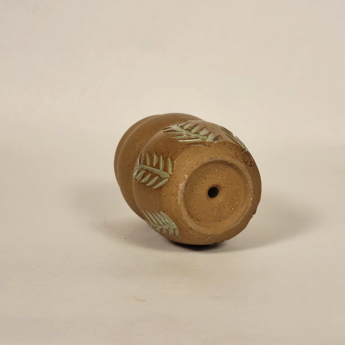 Raw Clay Small Pot (With Drainage Hole)