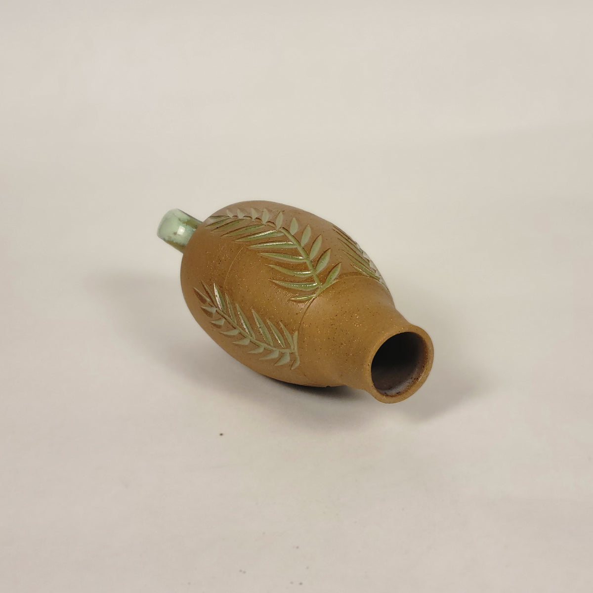 Raw clay and Sage Accent Watering Globe
