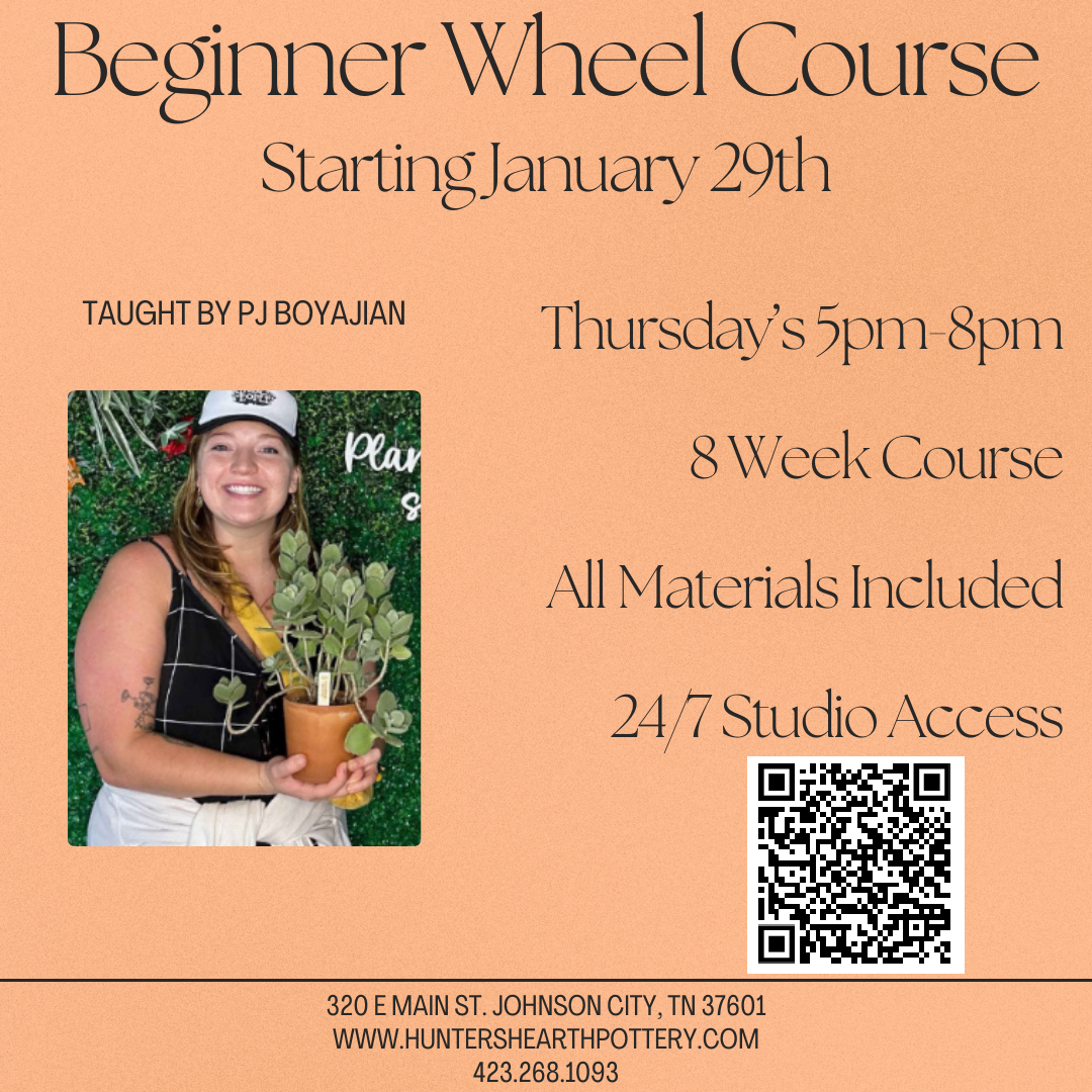 Beginner Pottery Wheel Throwing Course - Thursday's at 5pm-8pm