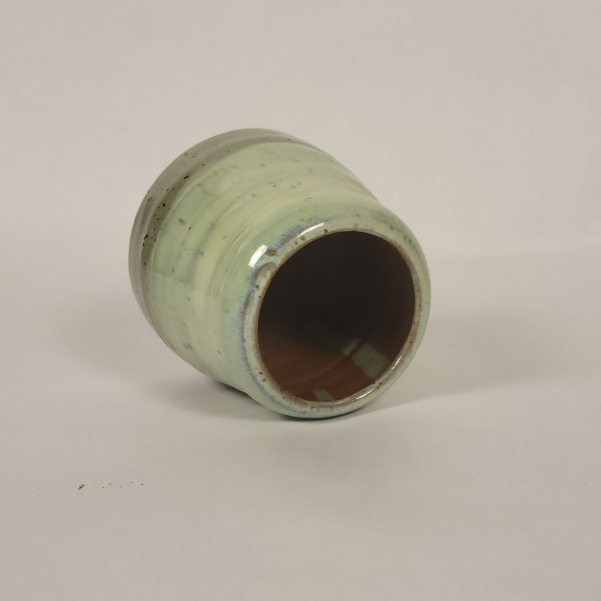 Green Two-Toned Pot (with Drainage Hole)