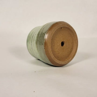 Green Two-Toned Pot (with Drainage Hole)