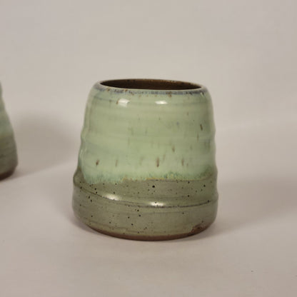 Green Two-Toned Pot (with Drainage Hole)