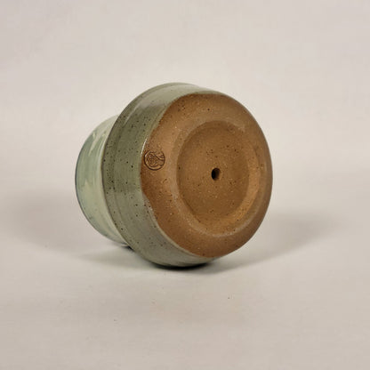 Green Two-Toned Pot (with Drainage Hole)