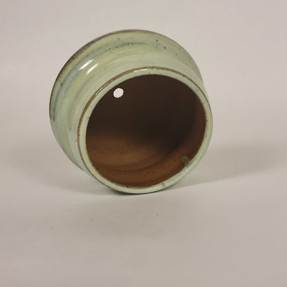 Green Two-Toned Pot (with Drainage Hole)
