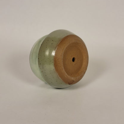 Green Two-Toned Pot (with Drainage Hole)