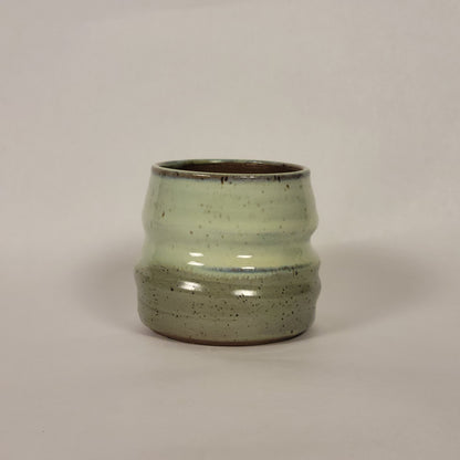 Green Two-Toned Pot (with Drainage Hole)