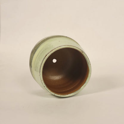 Green Two-Toned Pot (with Drainage Hole)