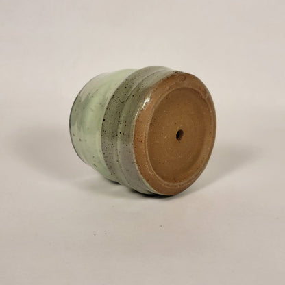 Green Two-Toned Pot (with Drainage Hole)