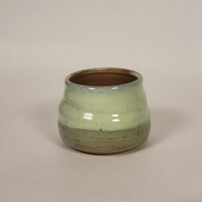 Green Two-Toned Pot (with Drainage Hole)