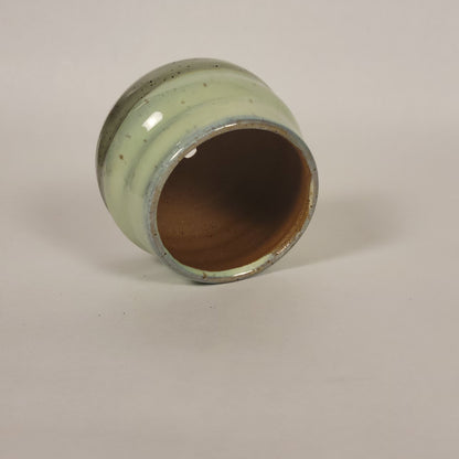 Green Two-Toned Pot (with Drainage Hole)