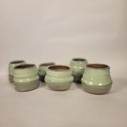 Green Two-Toned Pot (with Drainage Hole)