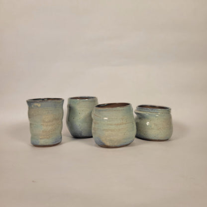 Blue Speckled Slumped Pot (With Drainage Hole)