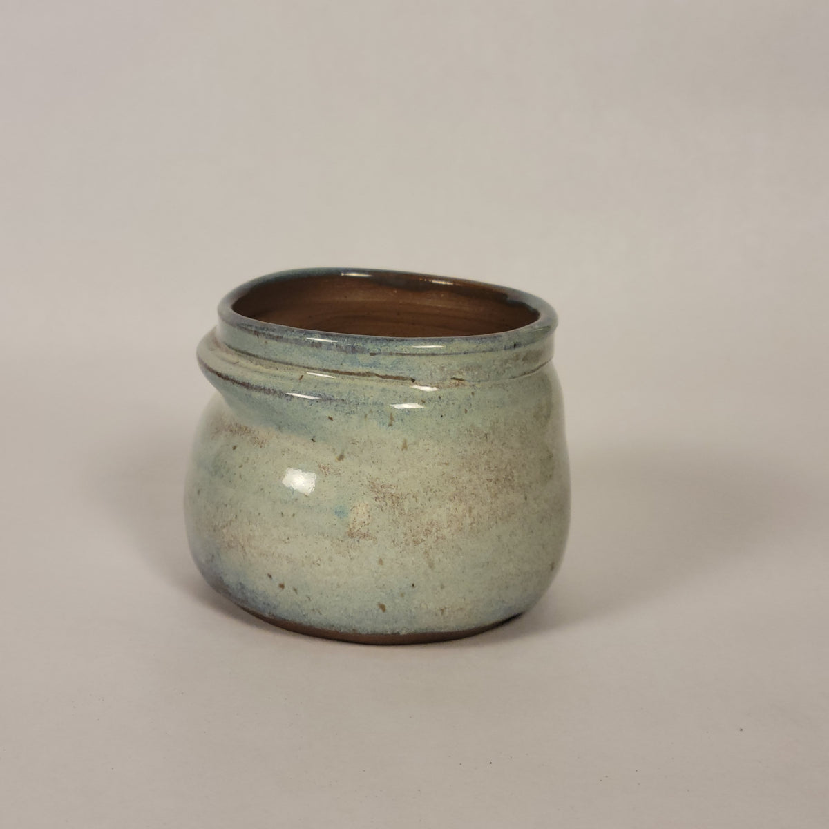 Blue Speckled Slumped Pot (With Drainage Hole)