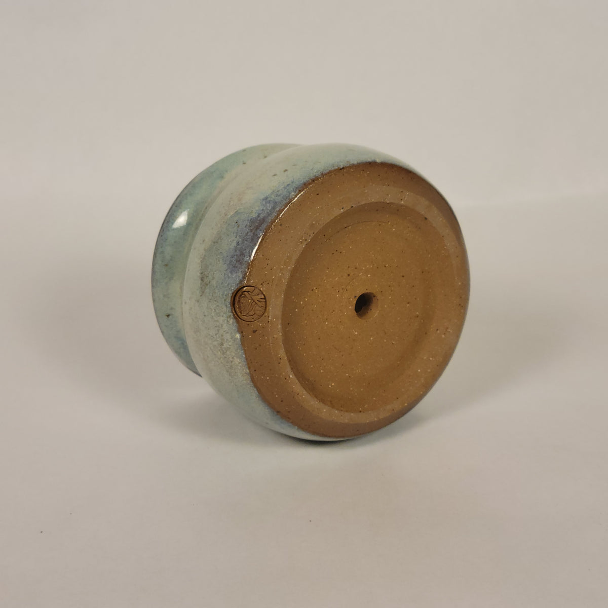 Blue Speckled Slumped Pot (With Drainage Hole)