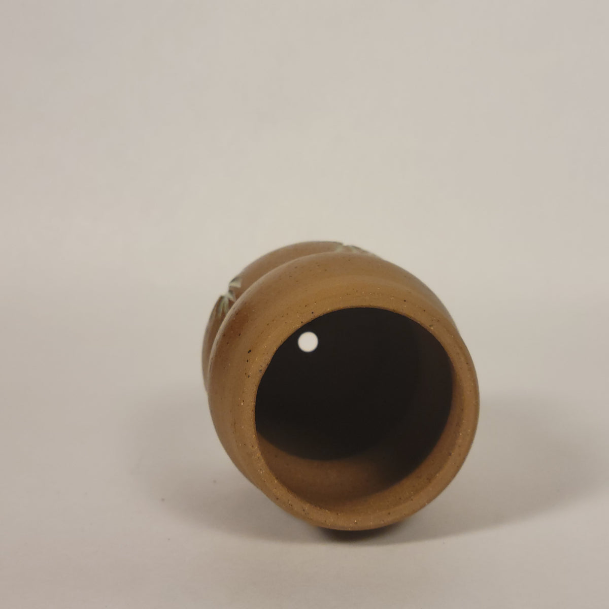 Raw Clay Small Pot (With Drainage Hole)