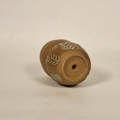 Raw Clay Small Pot (With Drainage Hole)