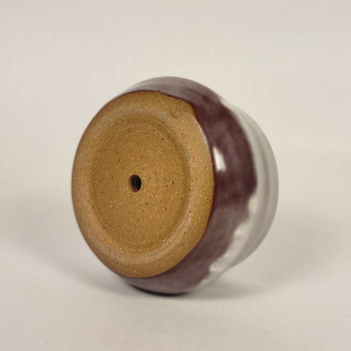Purple Two Toned Pot (With Drainage Hole)