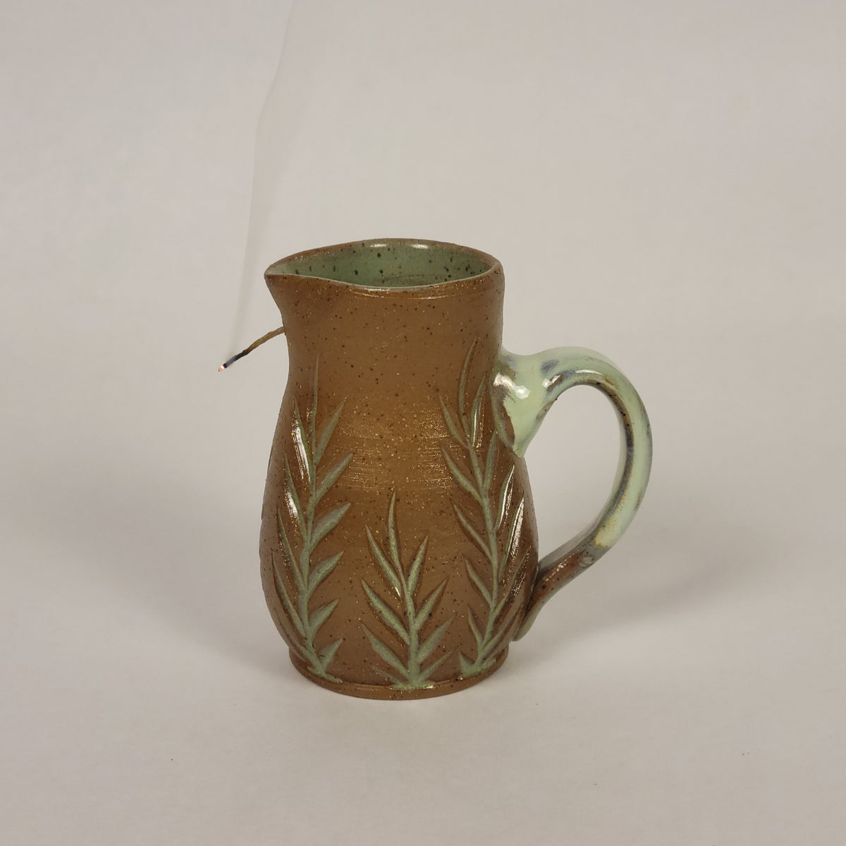 Raw clay and Sage Accents Candle Lighter