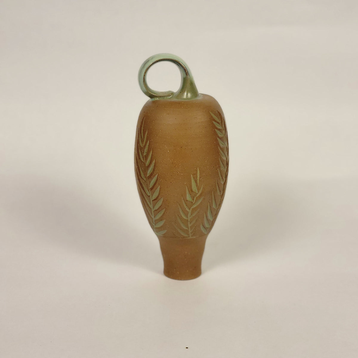 Raw clay and Sage Accent Watering Globe