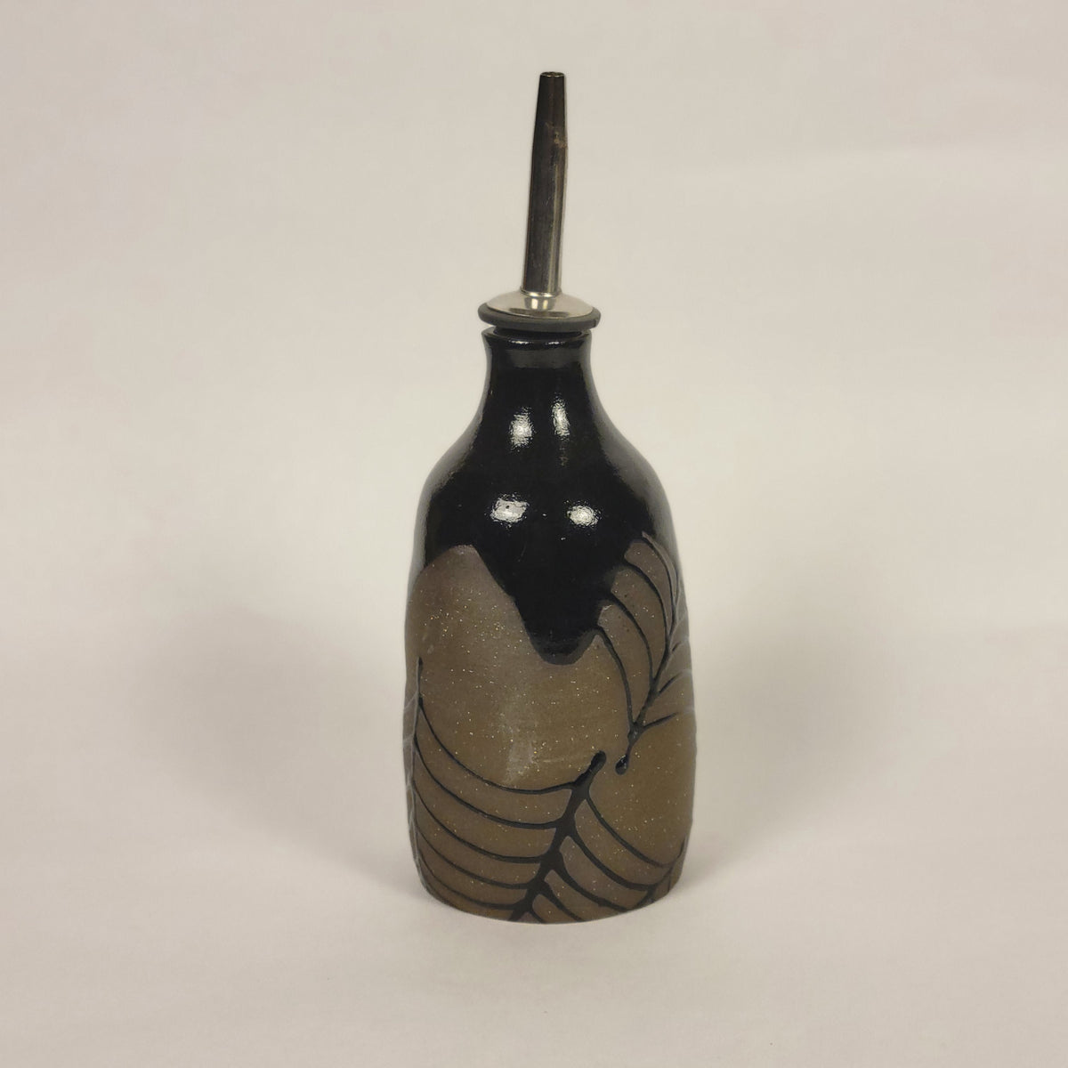Black Glazed Oil Pourer