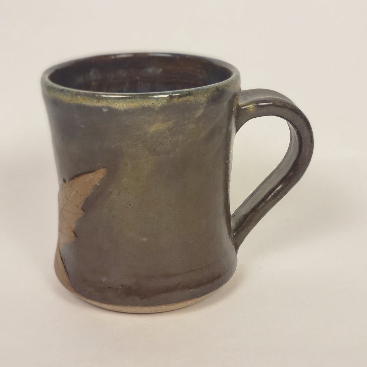 Brown with Stained Yellow Leaf Mug