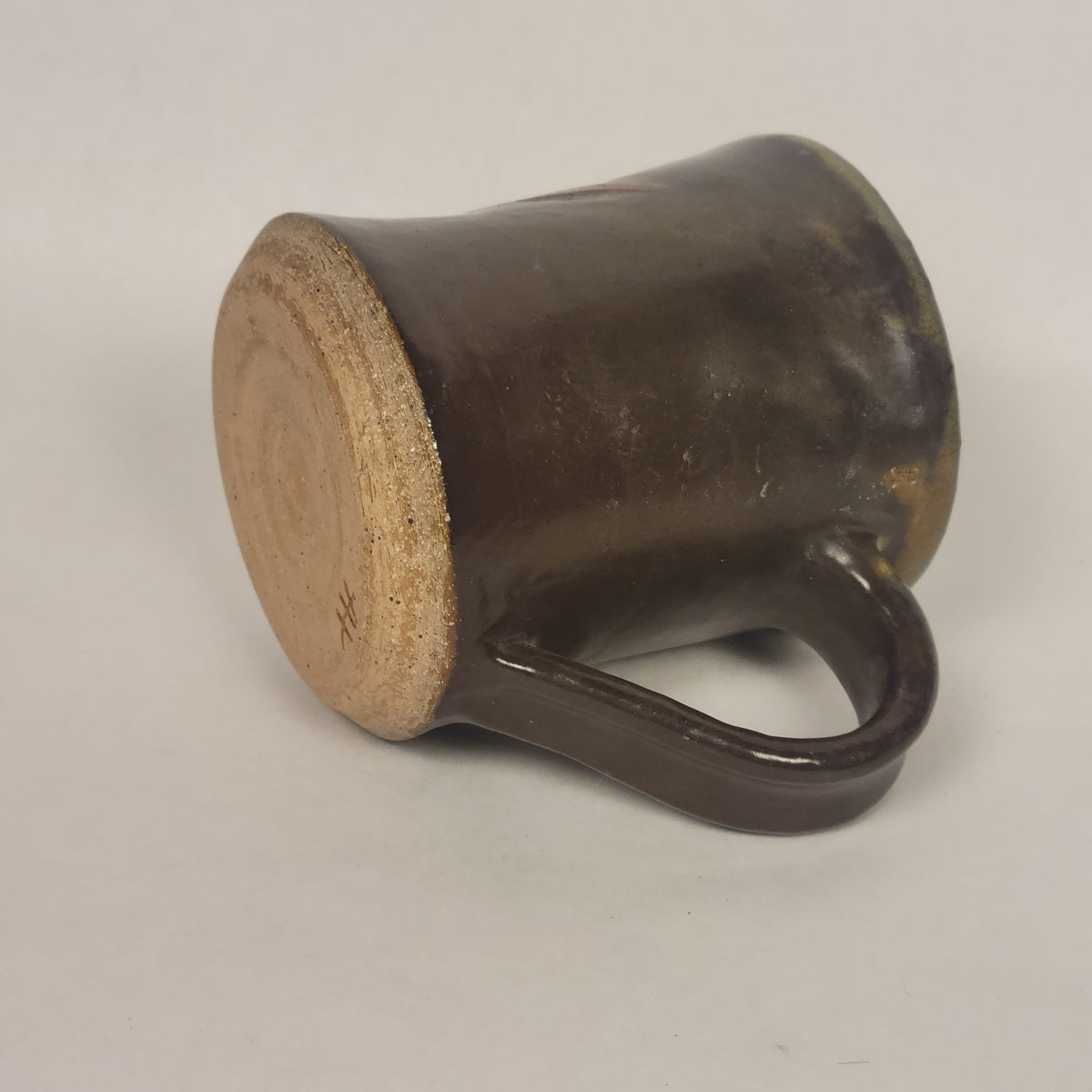 Brown with Stained Yellow Leaf Mug