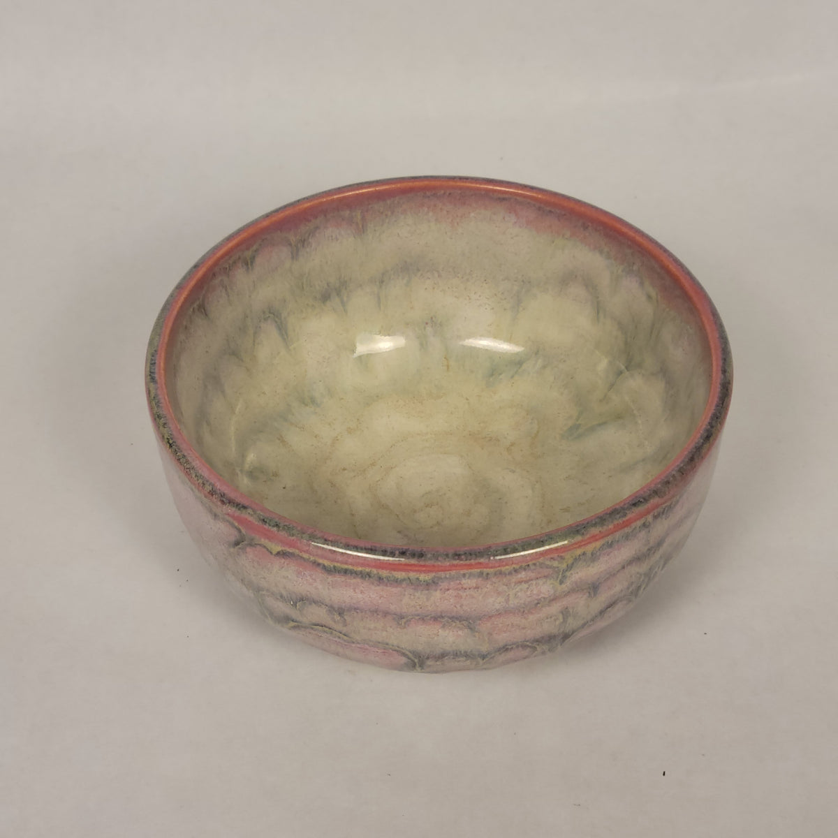 Pink, Cream, and Blue Bowl