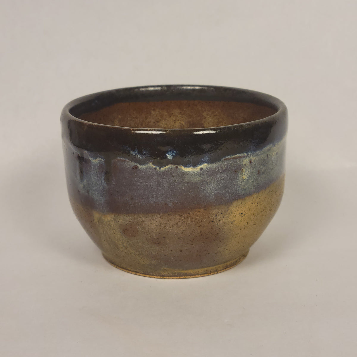 Blue Brown and Black Pot