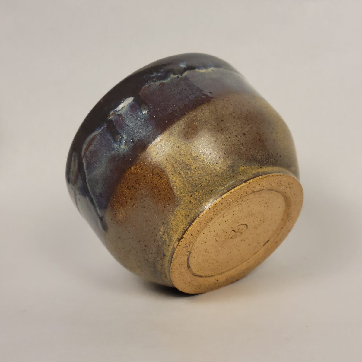 Blue Brown and Black Pot