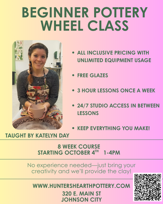 Beginner Pottery Wheel Throwing Class - Saturday Afternoons