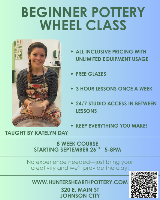 Beginner Pottery Wheel Throwing Class - Friday Evenings